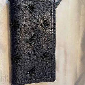 Kate Spade Wallet Tri-Fold Navy Blue NWOT